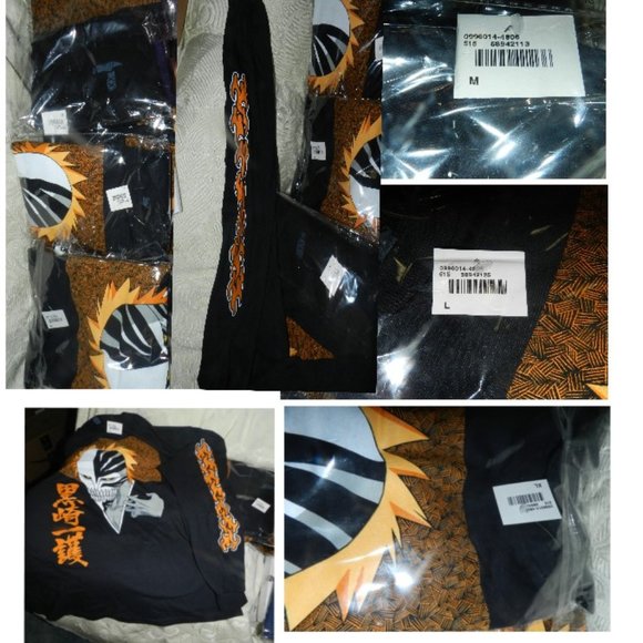 Bleach Ichigo Orange Flame 20th Anniversary Long Sleeve T-Shirt NEW/NWT - Picture 9 of 16